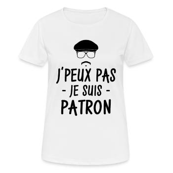 Ich kann nicht, ich bin ein Chef - Frauen T-Shirt atmungsaktiv - Weiß - Vorne - AI Model Female 172 dark (172cm)