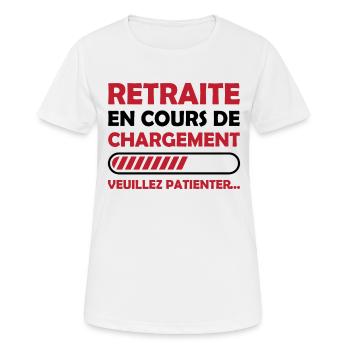 Retraite en cours de chargement - T-shirt respirant Femme - blanc - Devant - AI Model Female 172 dark (172cm)