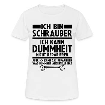 Ich bin schrauber - Frauen T-Shirt atmungsaktiv - Weiß - Vorne - AI Model Female 172 dark (172cm)