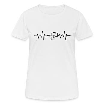 Elektrotechnik Herzschlag - Frauen T-Shirt atmungsaktiv - Weiß - Vorne - AI Model Female 172 dark (172cm)