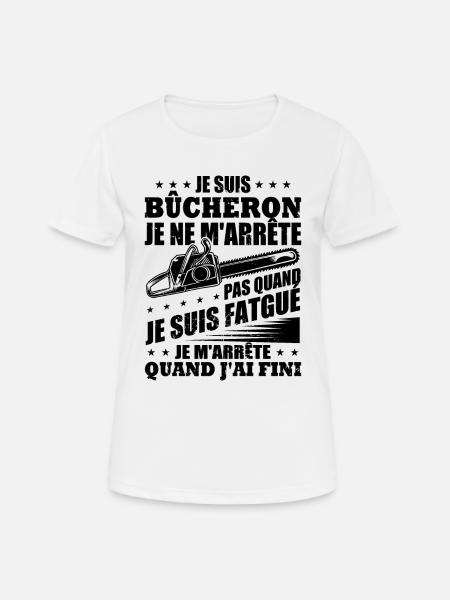 Ich bin Holzfäller - Frauen T-Shirt atmungsaktiv - Weiß