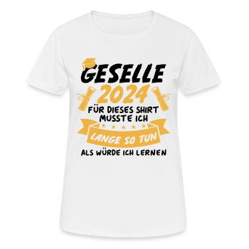 Compagnon 2024 - T-shirt respirant Femme - blanc - Devant - AI Model Female 172 dark (172cm)
