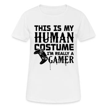 I'm really a gamer - Women's Breathable T-Shirt - white - Front - AI Model Female 172 dark (172cm)