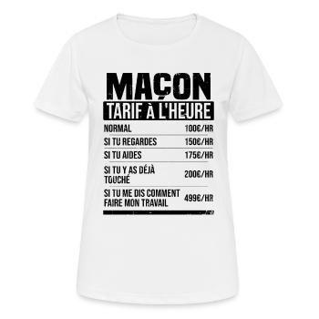 Freimaurer Stundensatz Humor Geschenkidee - Frauen T-Shirt atmungsaktiv - Weiß - Vorne - AI Model Female 172 dark (172cm)