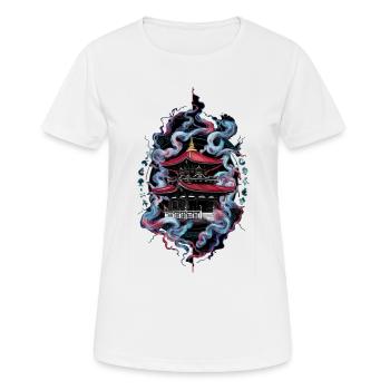 Japanischer Tempel der Träume - Frauen T-Shirt atmungsaktiv - Weiß - Vorne - AI Model Female 172 dark (172cm)