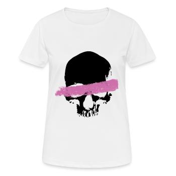 noir rose crâne - T-shirt respirant Femme - blanc - Devant - AI Model Female 172 dark (172cm)