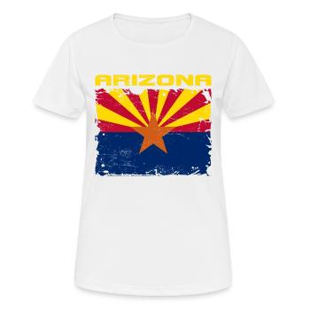 Arizona Flagge - Frauen T-Shirt atmungsaktiv - Weiß - Vorne - AI Model Female 172 dark (172cm)