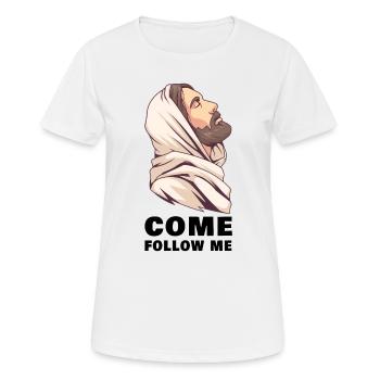 Jesus Christus wir folgen Dir Nächstenliebe - Frauen T-Shirt atmungsaktiv - Weiß - Vorne - AI Model Female 172 dark (172cm)
