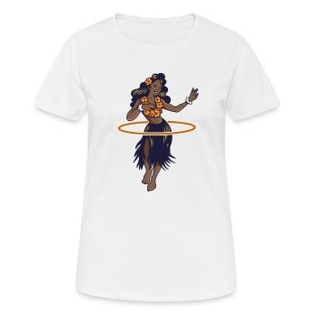 Hulahoop Hullern Fitness Aloha - T-shirt respirant Femme - blanc - Devant - AI Model Female 172 dark (172cm)