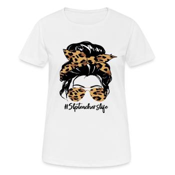 Sprachtherapie Leben Sprachpathologe - Frauen T-Shirt atmungsaktiv - Weiß - Vorne - AI Model Female 172 dark (172cm)
