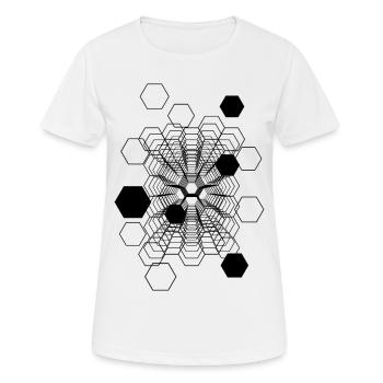 Cosmic Honeycomb - Women's Breathable T-Shirt - white - Front - AI Model Female 172 dark (172cm)