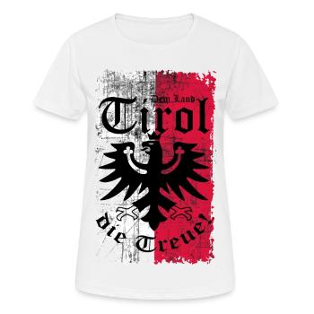 Tirol - Frauen T-Shirt atmungsaktiv - Weiß - Vorne - AI Model Female 172 dark (172cm)