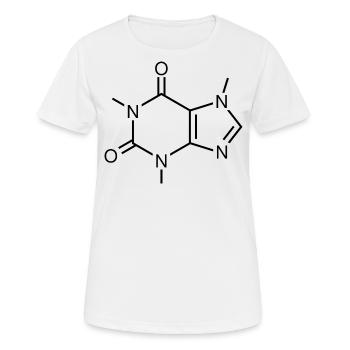Koffein Molekül Strukturformel - Frauen T-Shirt atmungsaktiv - Weiß - Vorne - AI Model Female 172 dark (172cm)