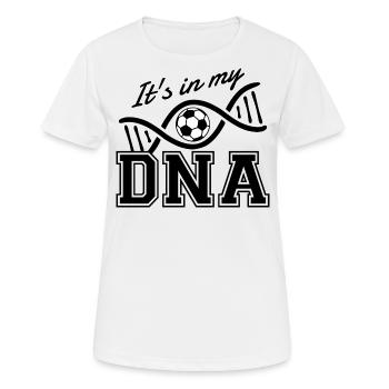 DNA Fußball - Frauen T-Shirt atmungsaktiv - Weiß - Vorne - AI Model Female 172 dark (172cm)