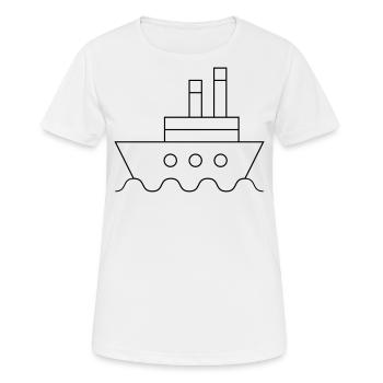 ship - Women's Breathable T-Shirt - white - Front - AI Model Female 172 dark (172cm)