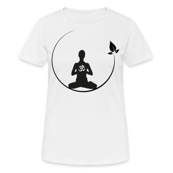 Méditation - T-shirt respirant Femme - blanc - Devant - AI Model Female 172 dark (172cm)