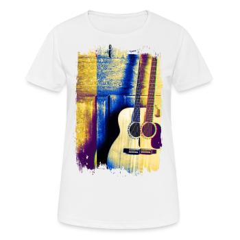 Acoustic Guitar Guitar Acoustic Guitar Music - Women's Breathable T-Shirt - white - Front - AI Model Female 172 dark (172cm)