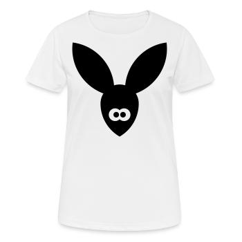 Icône lapin / Lièvre / Lièvre / Liebre / Lepre - T-shirt respirant Femme - blanc - Devant - AI Model Female 172 dark (172cm)