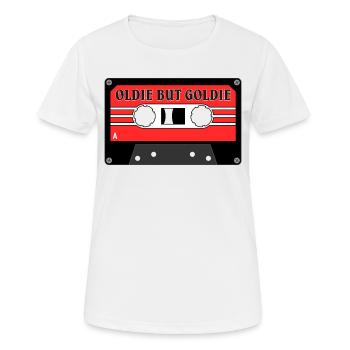 Retro Mixtape 60s 70s 80s OLDIE BUT GOLDIE - Women's Breathable T-Shirt - white - Front - AI Model Female 172 dark (172cm)