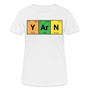 YArN Garn Stricken Haekeln - Frauen T-Shirt atmungsaktiv - Weiß - Vorne - AI Model Female 172 dark (172cm)