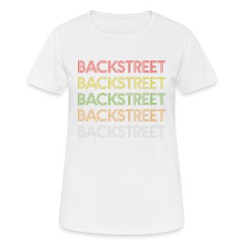 Backstreet - Frauen T-Shirt atmungsaktiv - Weiß - Vorne - AI Model Female 172 dark (172cm)