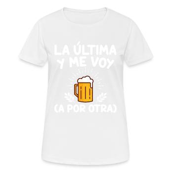 Le Dernier Et Je Vais En Chercher Un Autre - T-shirt respirant Femme - blanc - Devant - AI Model Female 172 dark (172cm)