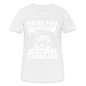 Né Pour Faire Du Bruit - T-shirt respirant Femme - blanc - Devant - AI Model Female 172 dark (172cm)