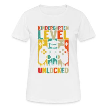 Niveau De La Maternelle Déverrouillé - T-shirt respirant Femme - blanc - Devant - AI Model Female 172 dark (172cm)