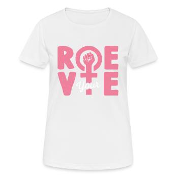 Roe deine Stimme - Frauen T-Shirt atmungsaktiv - Weiß - Vorne - AI Model Female 172 dark (172cm)
