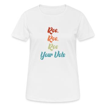 Roe deine Stimme - Frauen T-Shirt atmungsaktiv - Weiß - Vorne - AI Model Female 172 dark (172cm)