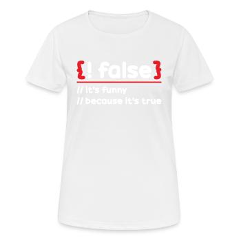 Programmierer Programmierung Software Coding Encoder - Frauen T-Shirt atmungsaktiv - Weiß - Vorne - AI Model Female 172 dark (172cm)