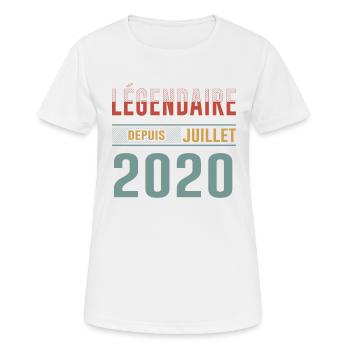 Légendaire Depuis Juillet 2020 Anniversaire Cadeau - T-shirt respirant Femme - blanc - Devant - AI Model Female 172 dark (172cm)