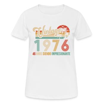 Anniversaire Vintage Idée Cadeau D Anniversaire 46 - T-shirt respirant Femme - blanc - Devant - AI Model Female 172 dark (172cm)