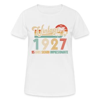 Anniversaire Vintage Idée Cadeau D Anniversaire 95 - T-shirt respirant Femme - blanc - Devant - AI Model Female 172 dark (172cm)