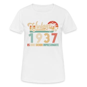 Anniversaire Vintage Idée Cadeau D Anniversaire 85 - T-shirt respirant Femme - blanc - Devant - AI Model Female 172 dark (172cm)