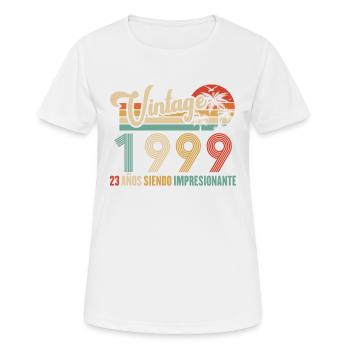 Anniversaire Vintage Idée Cadeau D Anniversaire 23 - T-shirt respirant Femme - blanc - Devant - AI Model Female 172 dark (172cm)