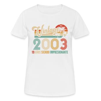 Anniversaire Vintage Idée Cadeau D Anniversaire 19 - T-shirt respirant Femme - blanc - Devant - AI Model Female 172 dark (172cm)