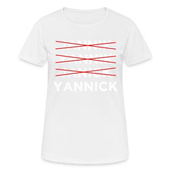Le nom n’a qu’une seule orthographe correcte : - T-shirt respirant Femme - blanc - Devant - AI Model Female 172 dark (172cm)