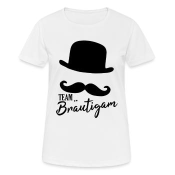 Team Bräutigam - Frauen T-Shirt atmungsaktiv - Weiß - Vorne - AI Model Female 172 dark (172cm)
