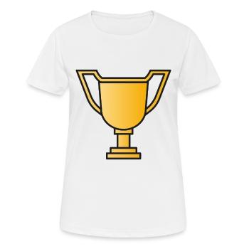 Cup Trophy Winner - Women's Breathable T-Shirt - white - Front - AI Model Female 172 dark (172cm)