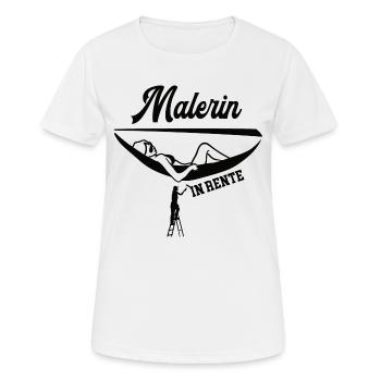 Malerin in Rente Rentnerin Meisterin Ruhestand - Frauen T-Shirt atmungsaktiv - Weiß - Vorne - AI Model Female 172 dark (172cm)