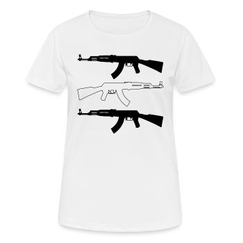 Ak 47 - Frauen T-Shirt atmungsaktiv - Weiß - Vorne - AI Model Female 172 dark (172cm)