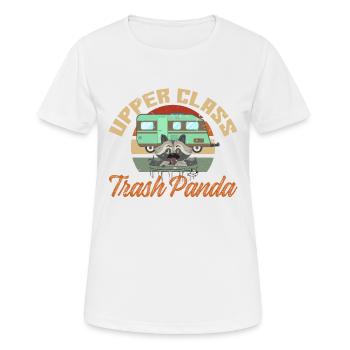 Oberklasse-Trash-Panda – Panda, Bär, Waschbär - Frauen T-Shirt atmungsaktiv - Weiß - Vorne - AI Model Female 172 dark (172cm)
