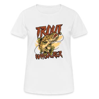 Trout whisperer – Trout fish for a Fisherman - Women's Breathable T-Shirt - white - Front - AI Model Female 172 dark (172cm)