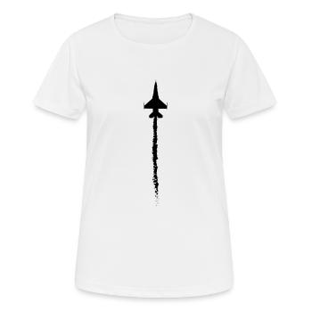 Avion Présent Pilote Avion Avion - Avion - T-shirt respirant Femme - blanc - Devant - AI Model Female 172 dark (172cm)