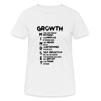 Growth Mindset Classroom Brain Motivation - - Women's Breathable T-Shirt - white - Front - AI Model Female 172 dark (172cm)