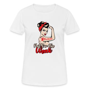 Barkeeper nichts für Schwache - Barkeeper Mixologist - Frauen T-Shirt atmungsaktiv - Weiß - Vorne - AI Model Female 172 dark (172cm)