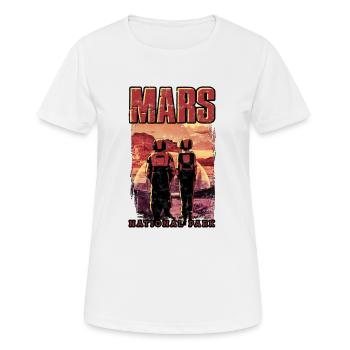 Mars National Park - Cosmology Science Fiction - Women's Breathable T-Shirt - white - Front - AI Model Female 172 dark (172cm)
