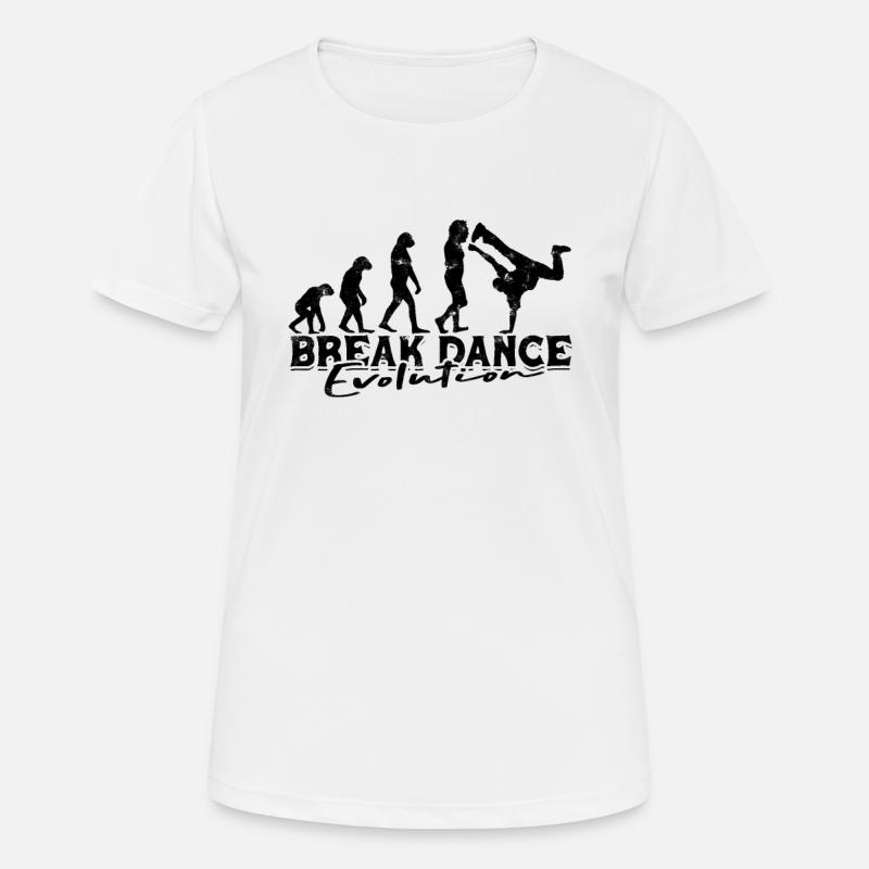 Break Dance Evolution - Breakdance - Frauen T-Shirt atmungsaktiv - Weiß