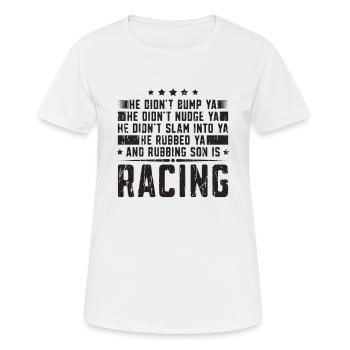 Il ne vous a pas cogné il ne vous a pas poussé il ne l’a pas fait - T-shirt respirant Femme - blanc - Devant - AI Model Female 172 dark (172cm)